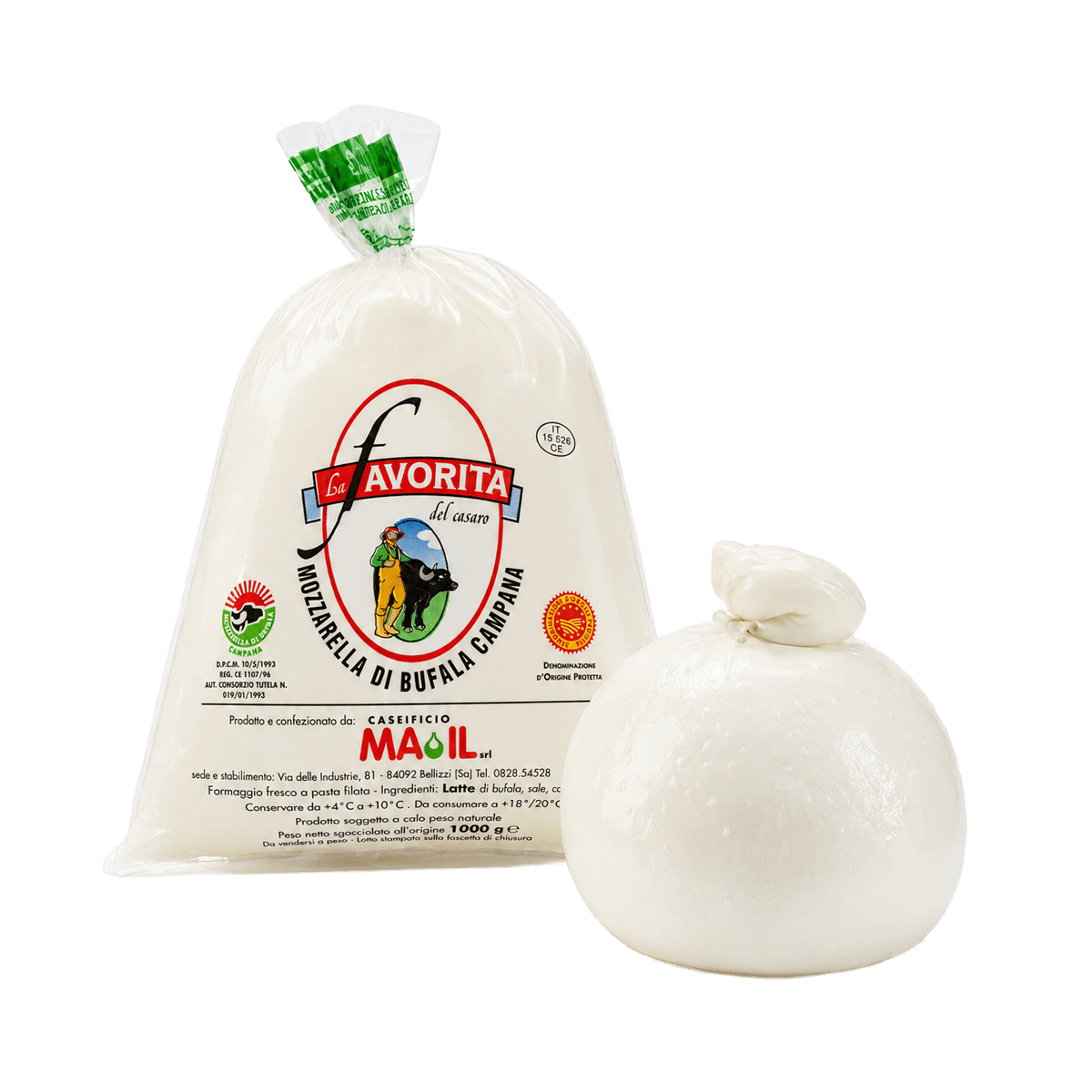 MOZZARELLA DE BUFALA ZIZZONA DE 1KG - MAIL
