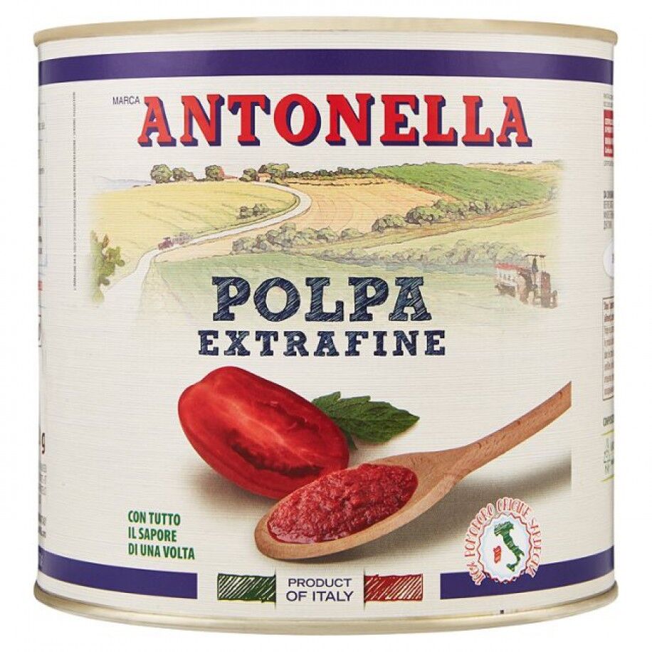 El tomate gourmet triturado Antonella es el ingrediente perfecto para dar un toque casero y auténtico a tus pizzas y platos.