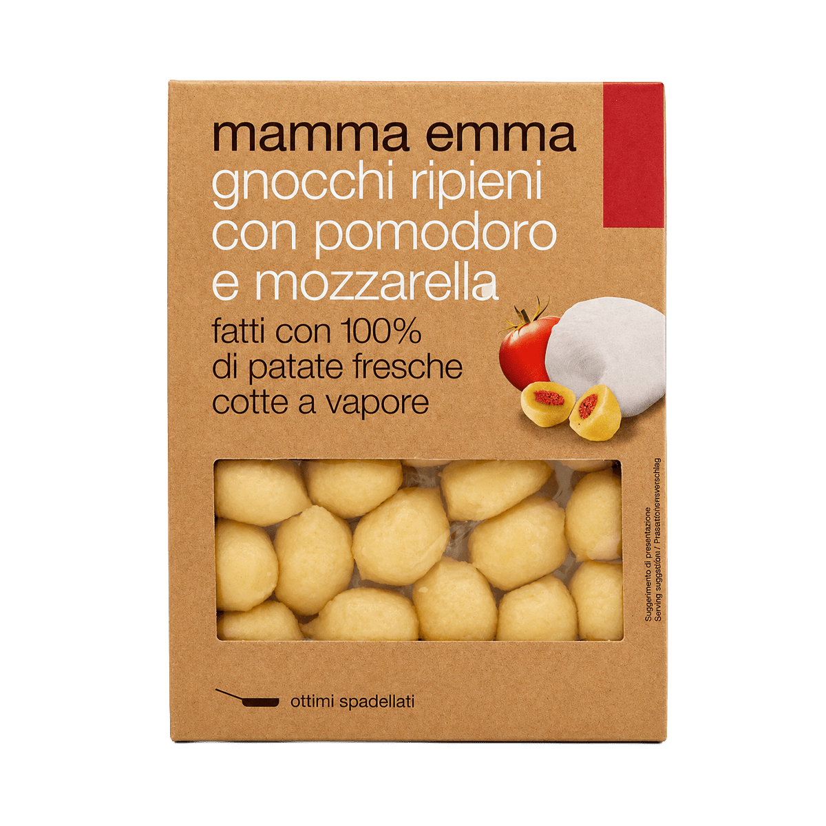 ÑOQUIS DE TOMATE Y MOZZARELLA 350 GR*6 - MAMMA EMMA