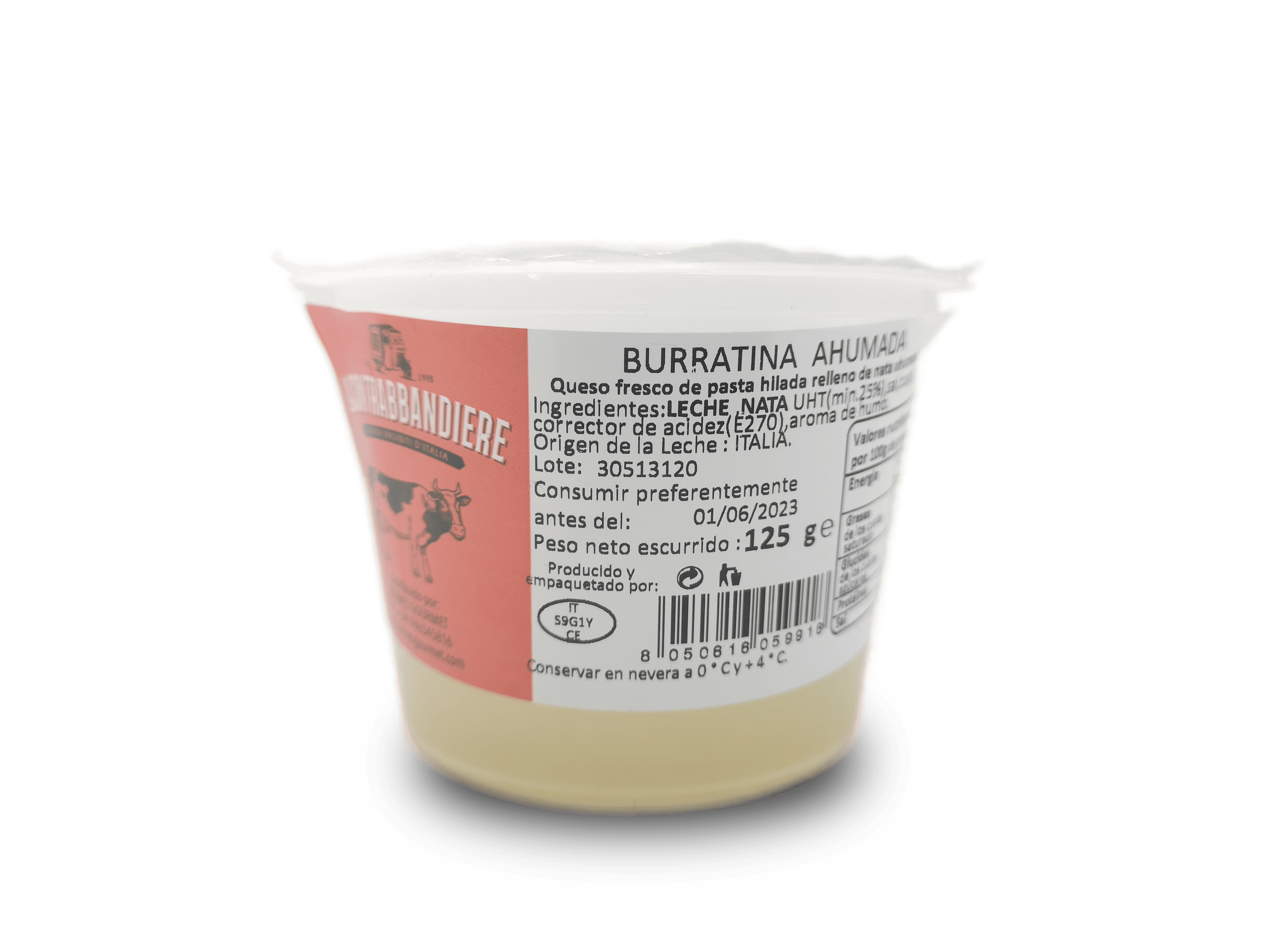 Burrata Affumicata 125gr Senza Testa "Il Contrabandiere"