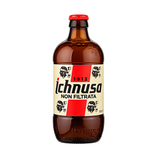 Botella de cerveza Ichnusa Non Filtrata de 33 cl