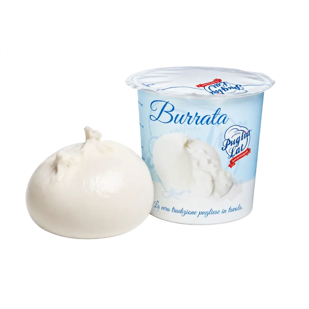 Burrata sin cabeza Puglialat en vaso de 200 g