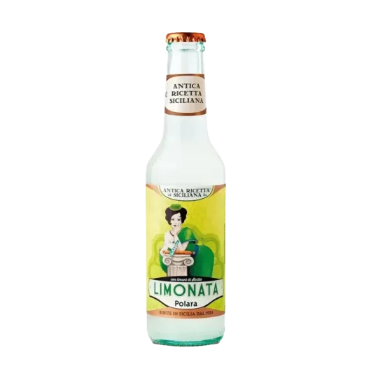 Limonada Antica Ricetta Siciliana de Polara, botella de 27,5 cl con zumo de limón siciliano.