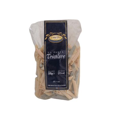 PENNE RIGATE TRICOLORE conf. 500g CAMP'ORO